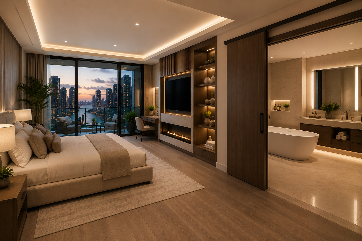 Luxury spa bathroom renovation marble Miami Brickell